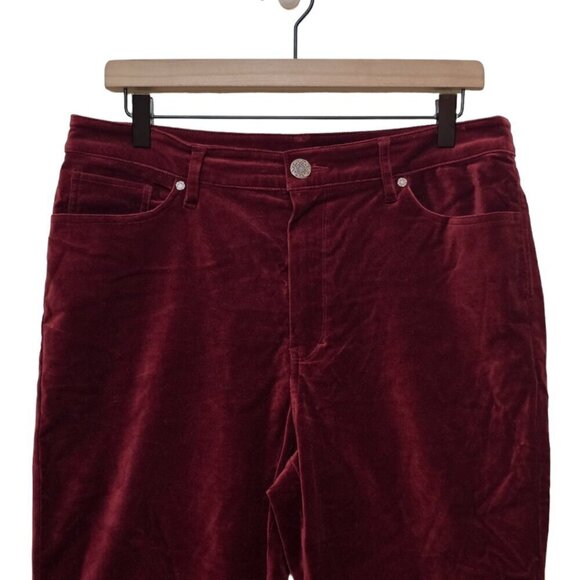 Soft Surroundings Blakely Velveteen Pants in Cabernet Sz 10 - Picture 2 of 8